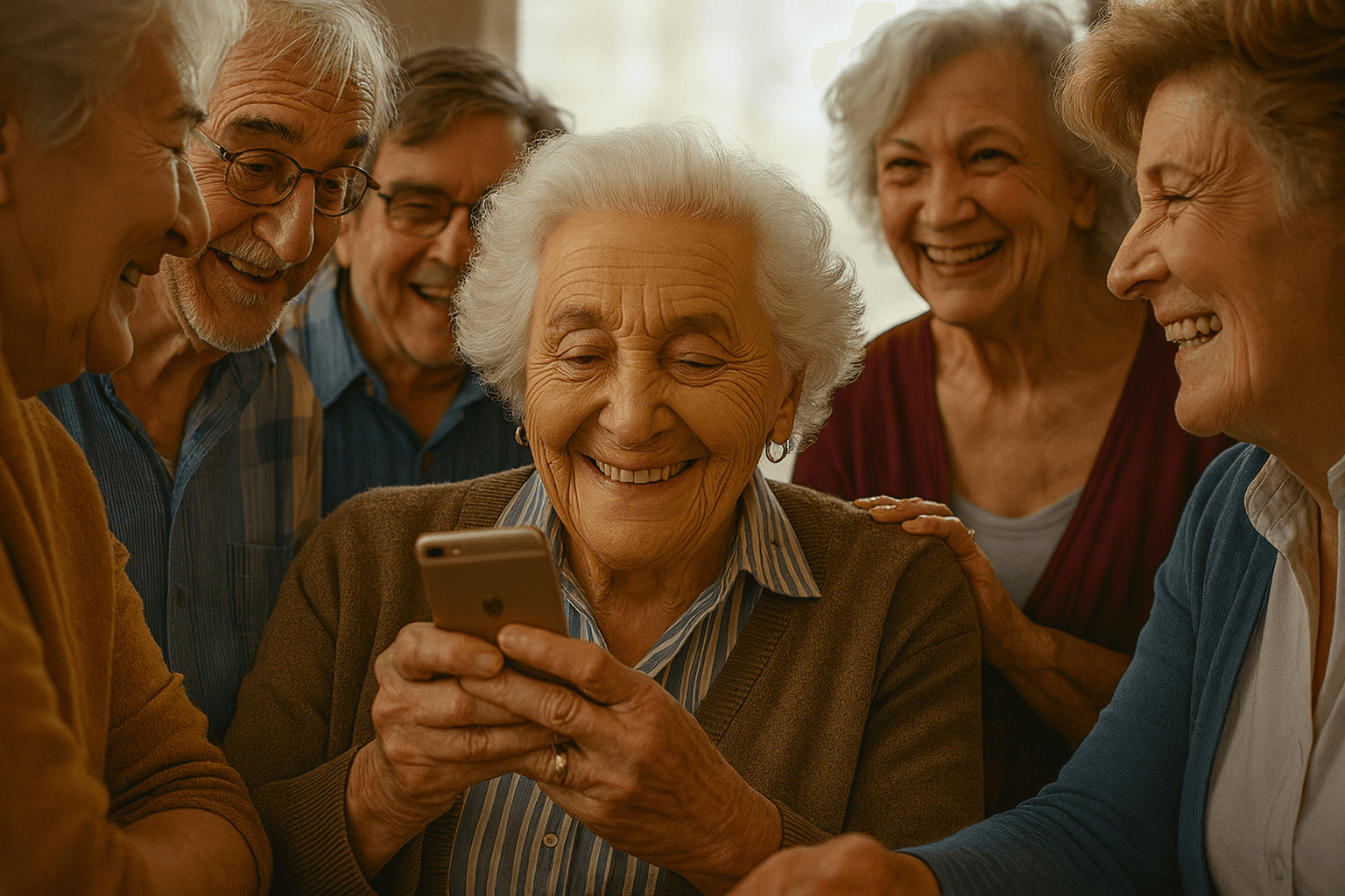 Senioren mit Smartphone - M&N Schonlau